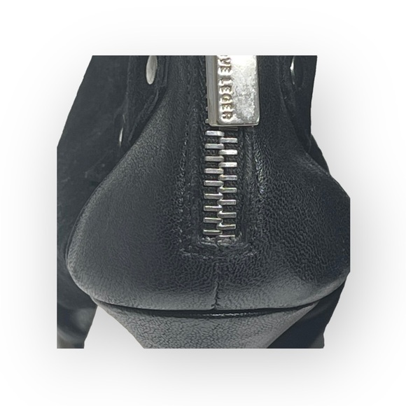 Herve Leger 𖤐 Platform Suede Leather Stiletto Heel Ankle Booties 𖤐 Black 37 7 - Picture 6 of 17